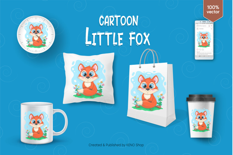 little-cartoon-fox-svg-png