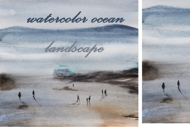 watercolor-nature-and-landscape-ocean-sea-illustration-with-people-of