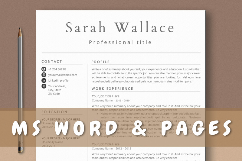 clean-simple-professional-resume-word-amp-pages