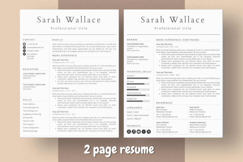 clean-simple-professional-resume-word-amp-pages
