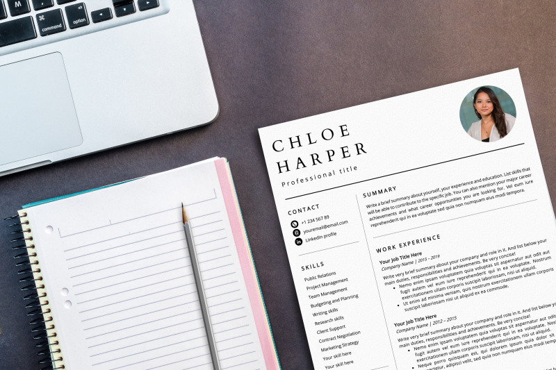 clean-simple-resume-template-with-photo
