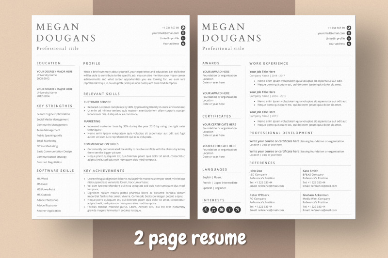 skills-based-resume-template-mac-pages-amp-word