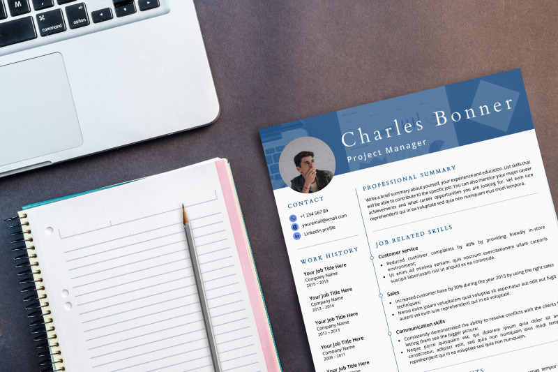 skills-based-resume-template-with-photo-word-amp-pages