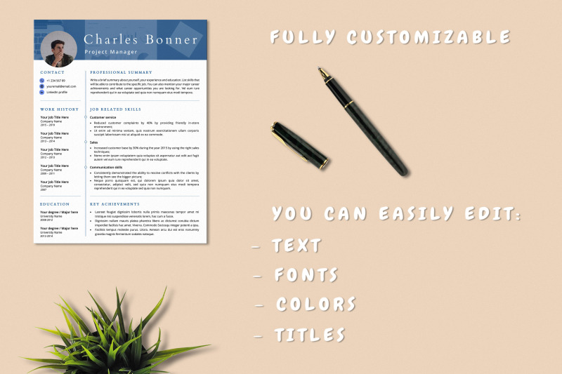skills-based-resume-template-with-photo-word-amp-pages