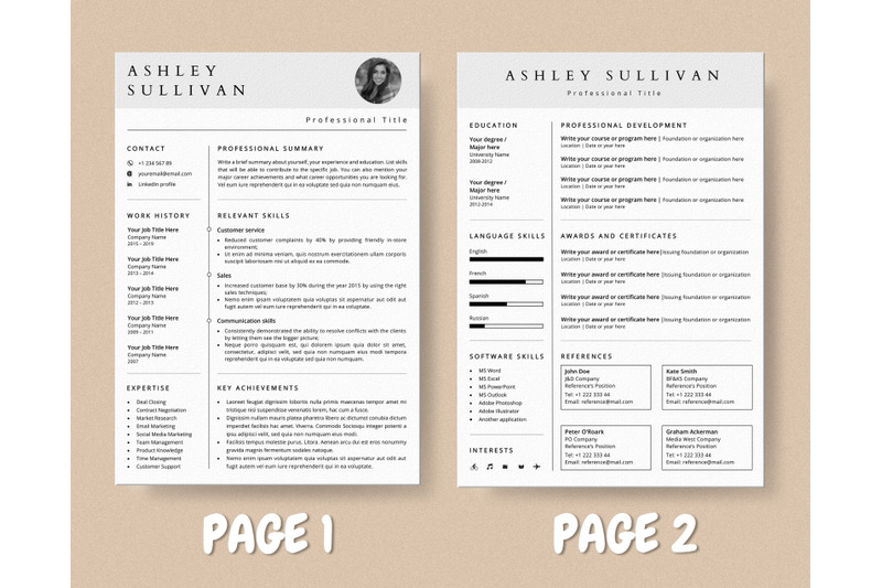 functional-resume-templates-bundle-5-templates-included