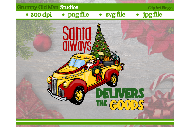 funny-christmas-truck-with-santa-clip-art-retro-studebaker-truck-wit