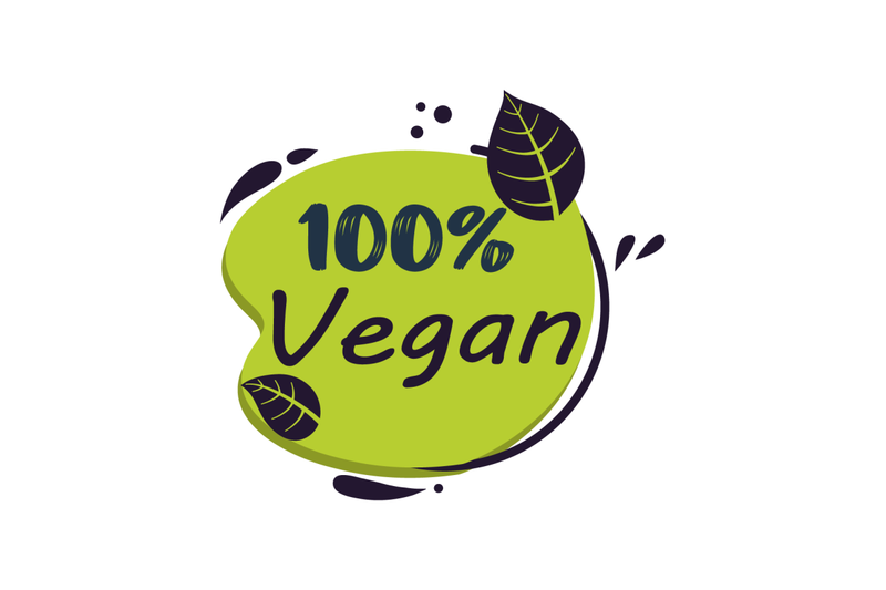 vegan-food-icon-logo-vegan-meal-label