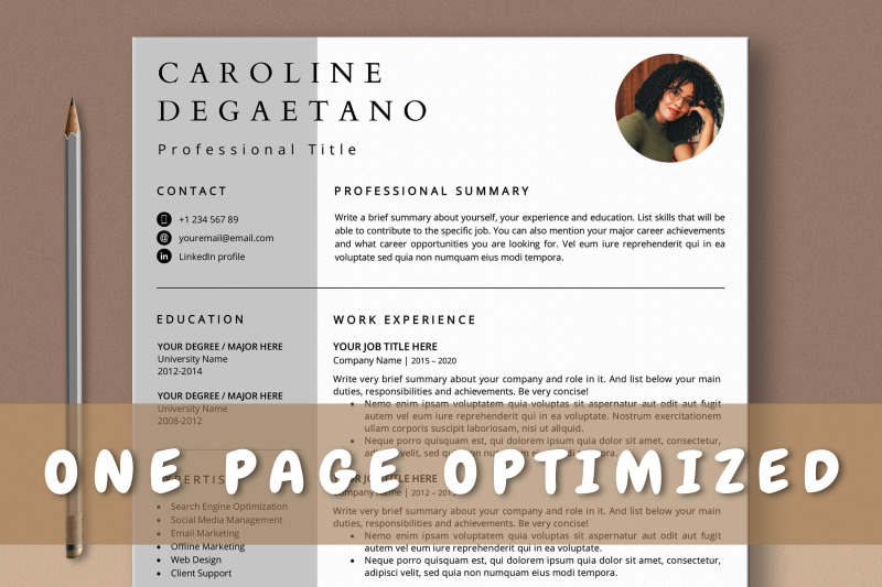 optimized-one-page-resume-template-word-amp-pages