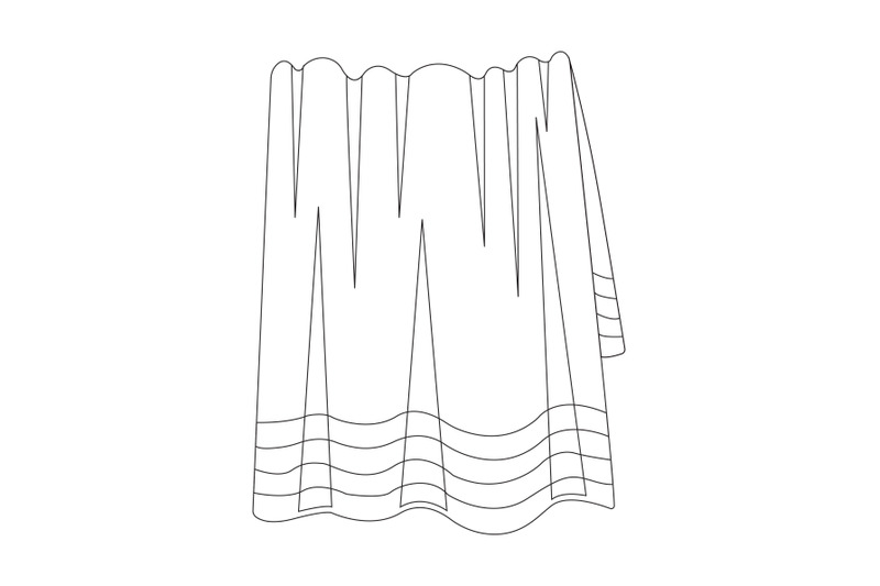 towel-beach-outline-icon