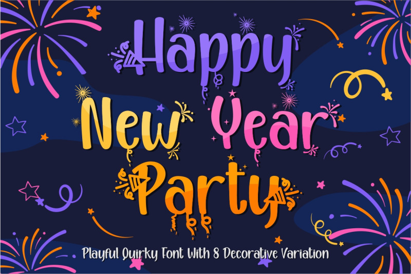 happy-new-year-party-quirky-font