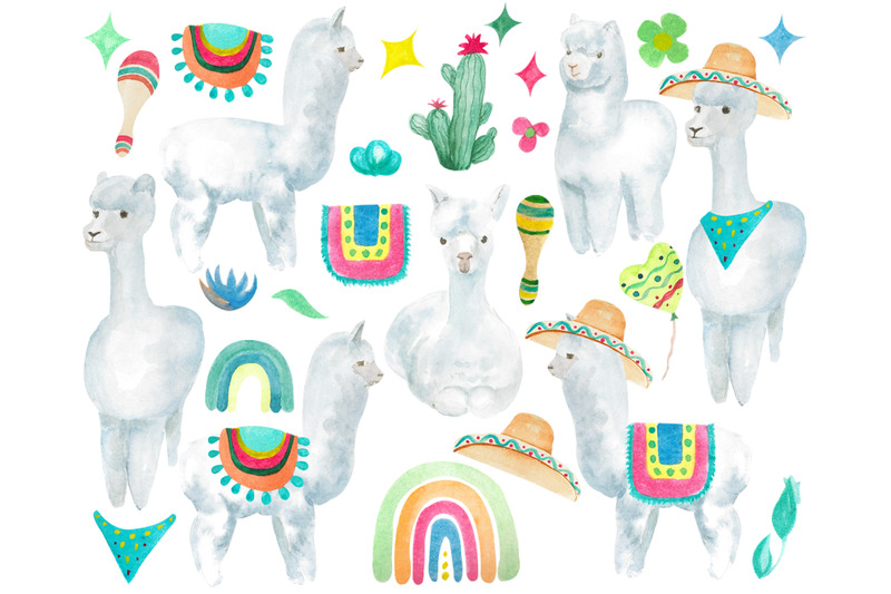 watercolor-llama-clipart-baby-shower-clip-art