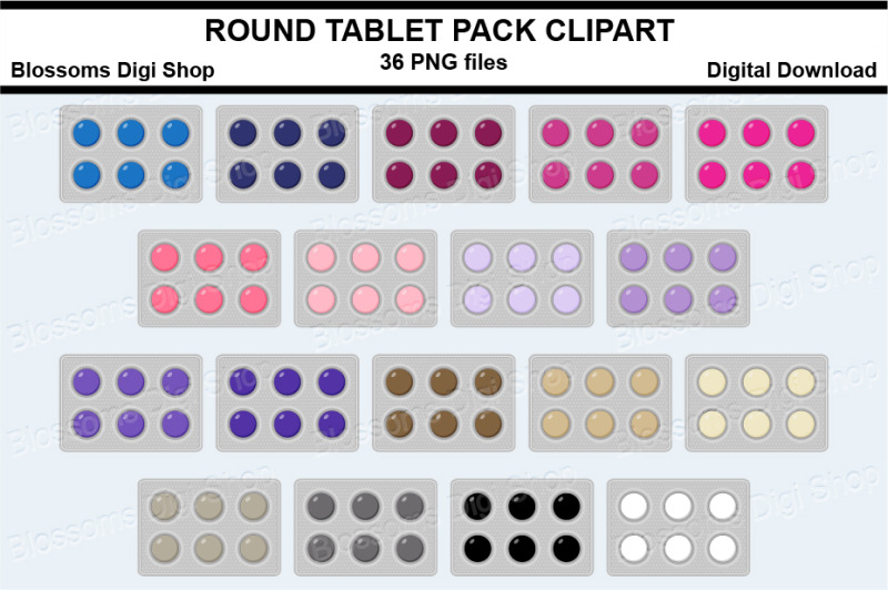 round-tablet-pack-sticker-clipart-36-files-multi-colours