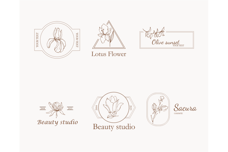 floral-logo-kit-elements-for-logo-design-handdrawn-art-flowers