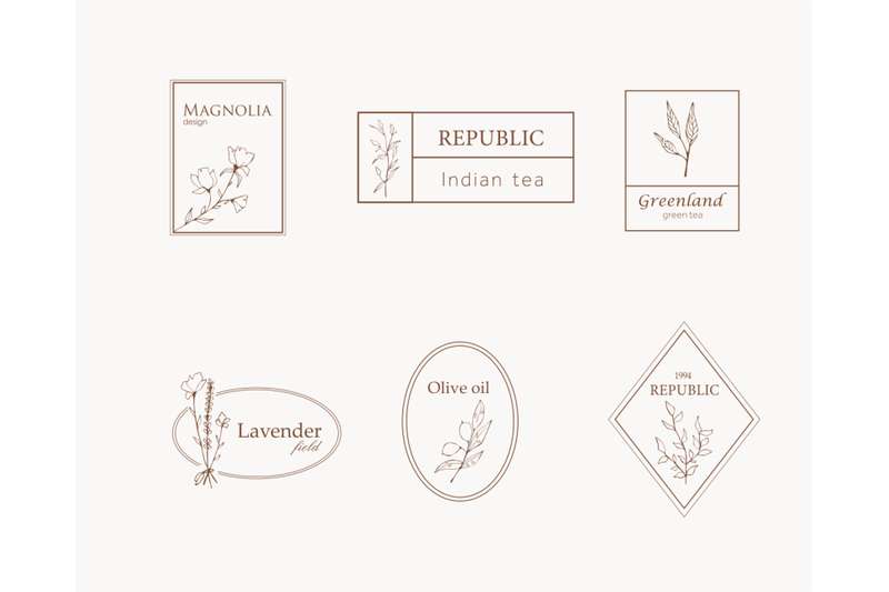 floral-logo-kit-elements-for-logo-design-handdrawn-art-flowers