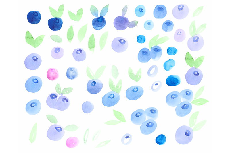 watercolor-painting-blueberry