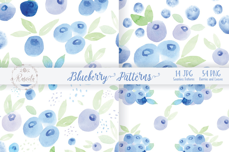 watercolor-painting-blueberry