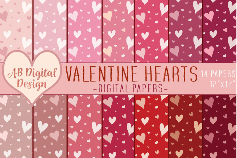 valentines-digital-paper-boho-hearts-romantic-blush-pink-red