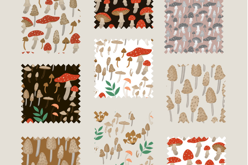 mushroom-pattern-collection