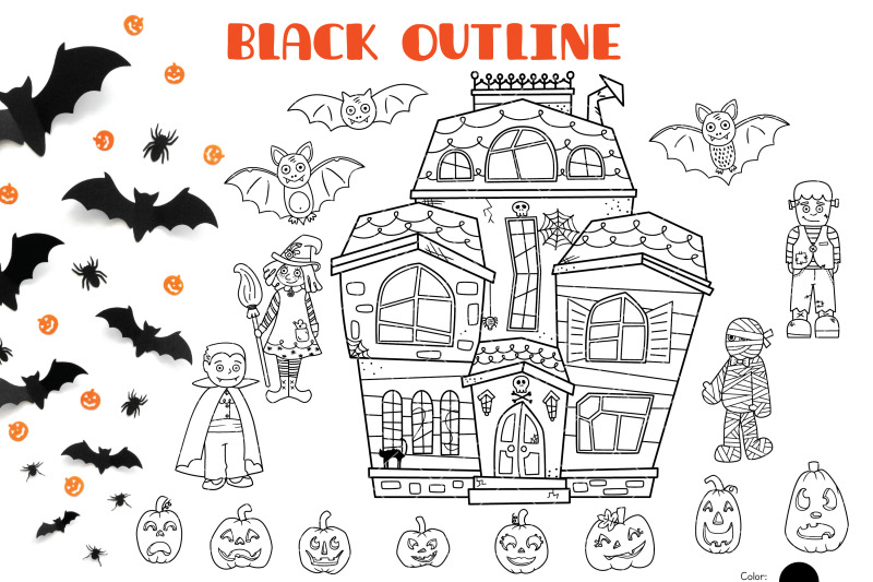 haunted-house-monster-character-halloween-pumpkin