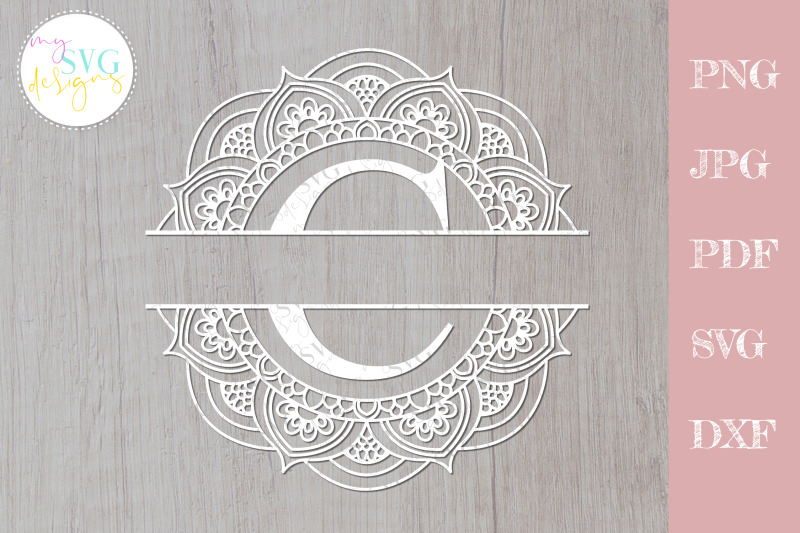 Split monogram C svg, Monogram frame svg By MySVGDesigns ...