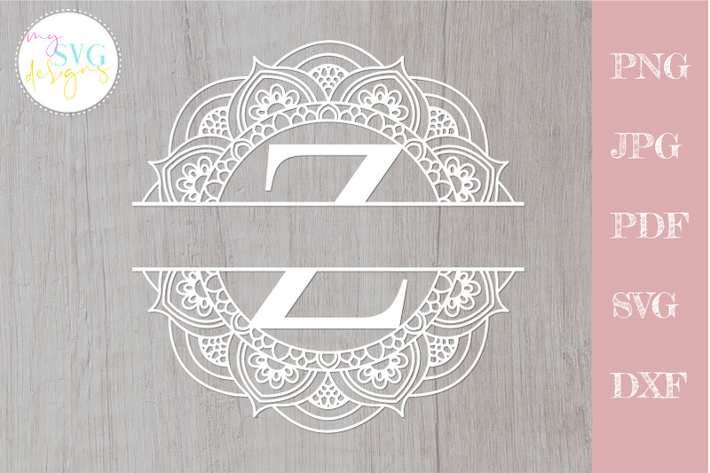 Download Split monogram Z svg, Monogram frame svg By MySVGDesigns ...