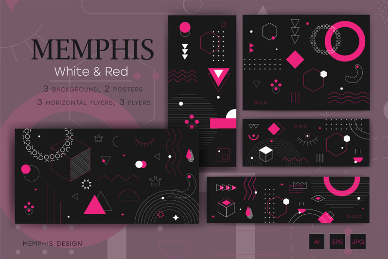 memphis-backgrounds-white-and-red