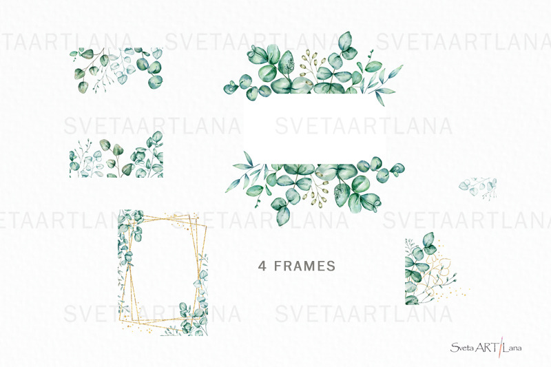 watercolor-eucalyptus-wreath-frame-clipart