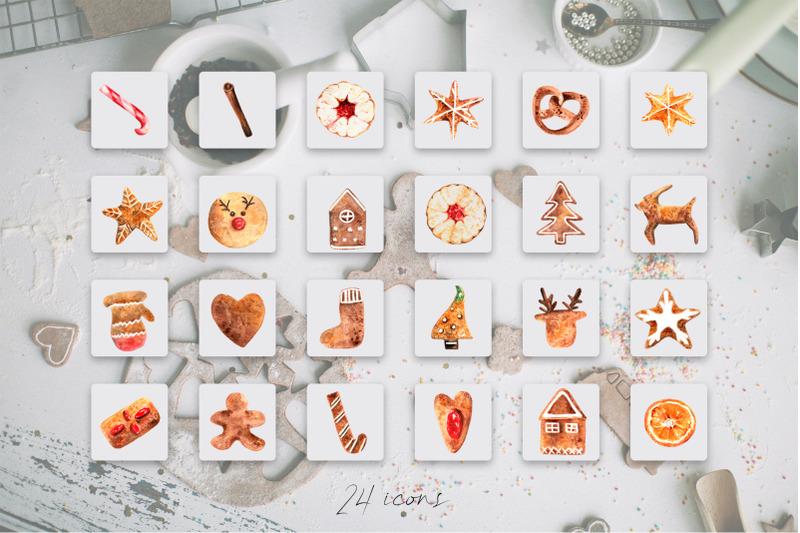 christmas-ios-14-watercolor-icons-gingerbread-cookies-festive-home