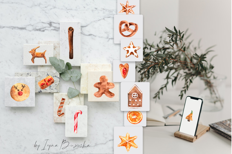 christmas-ios-14-watercolor-icons-gingerbread-cookies-festive-home