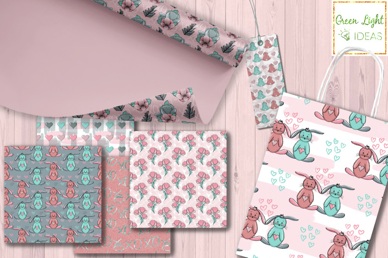 valentines-bunnies-digital-papers-cute-bunny-valentine-background