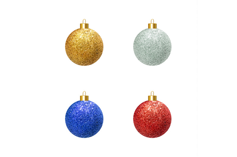 vector-colorful-realistic-christmas-balls