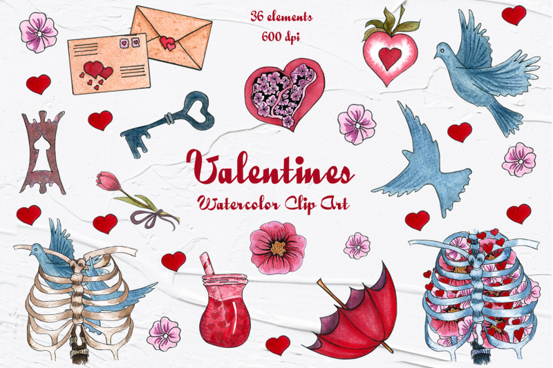 valentine-039-s-watercolor-clip-art