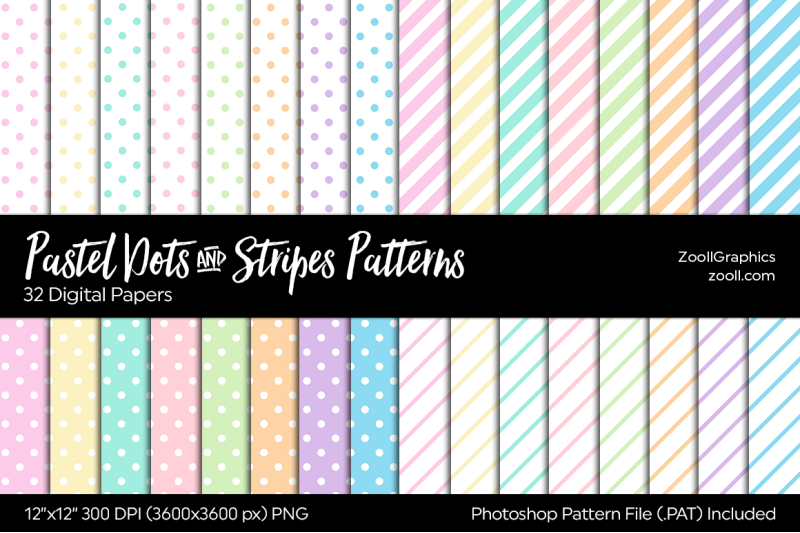 pastel-dots-and-stripes-digital-papers