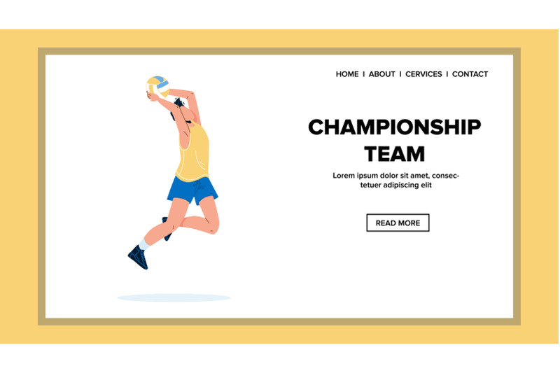 championship-sport-team-playing-volleyball-vector