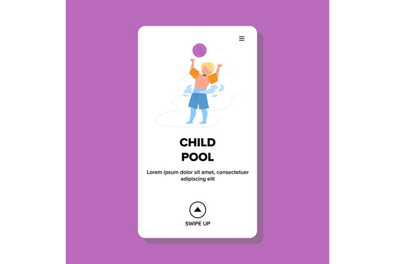 child-pool-playing-little-boy-with-ball-vector