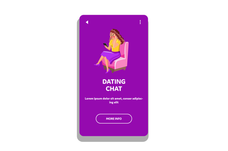 dating-chat-phone-application-using-girl-vector