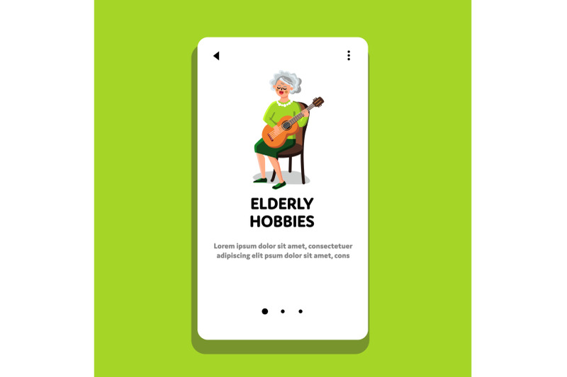 elderly-hobbies-and-activities-of-old-woman-vector