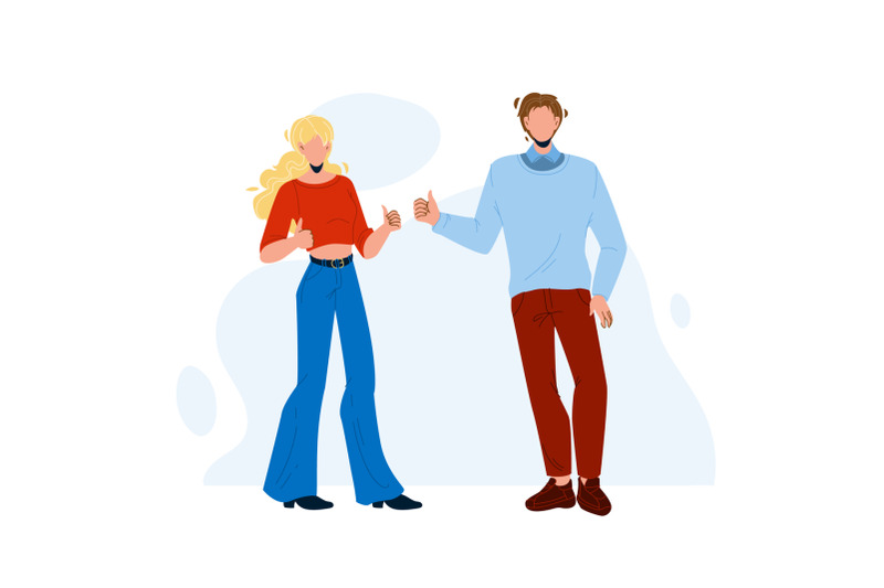 like-gesture-showing-boy-and-girl-couple-vector