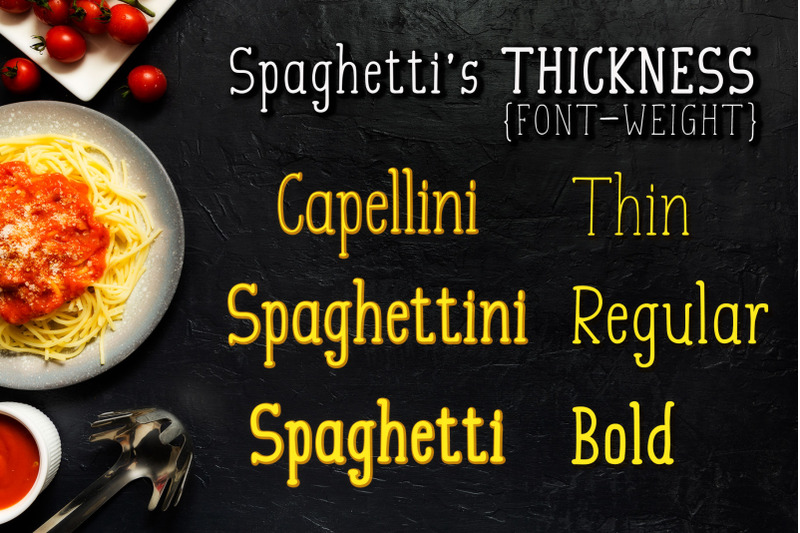 spaghetti-handwritten-font