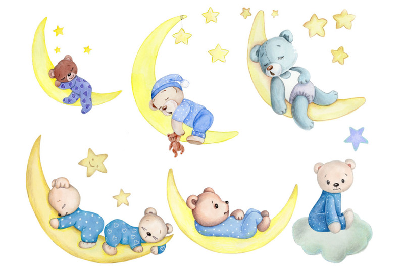 set-of-6-teddy-bears-sleeping-on-moon
