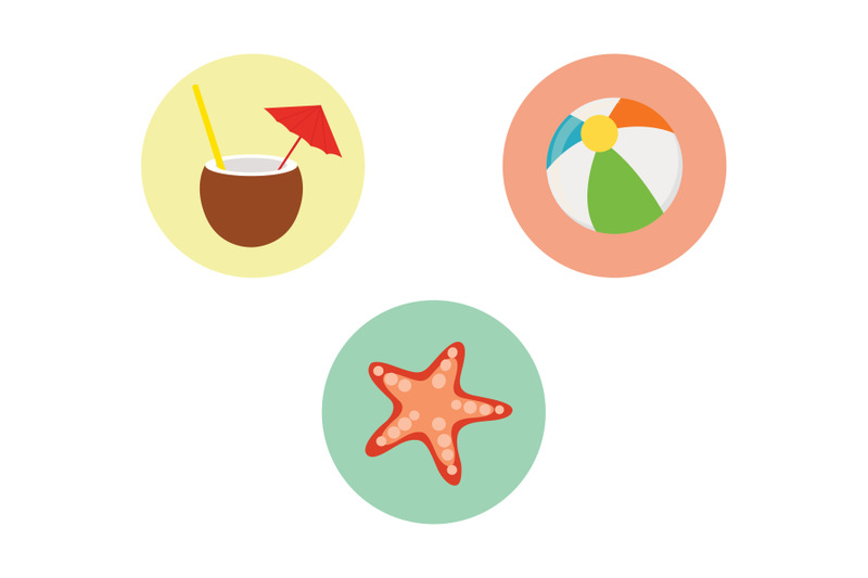 beach-icon-starfish-vector-bundle