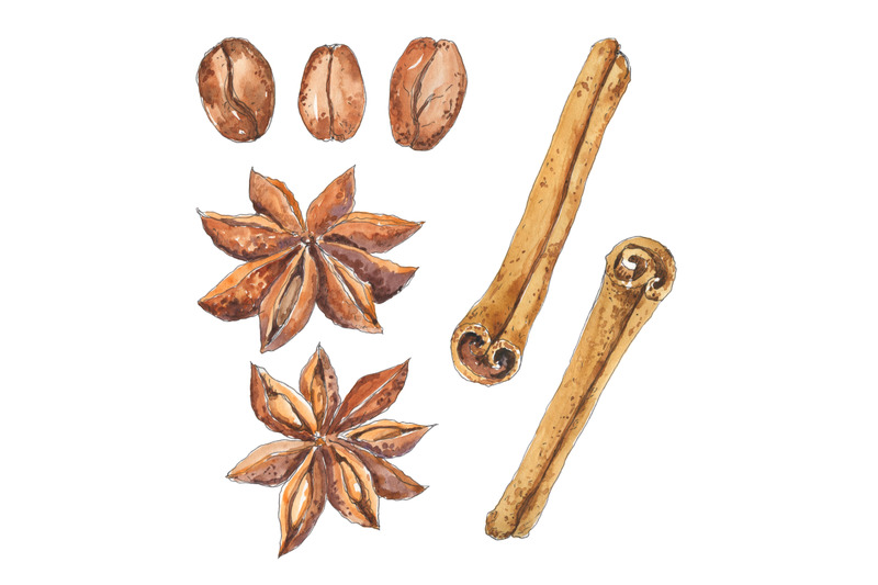 coffee-and-spices-miniset-watercolor-food-illustration