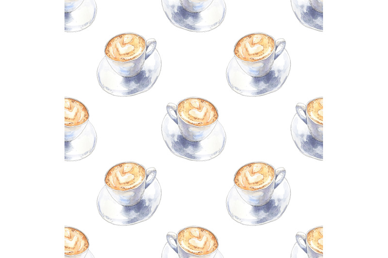 coffee-cappuccino-watercolor-seamless-pattern
