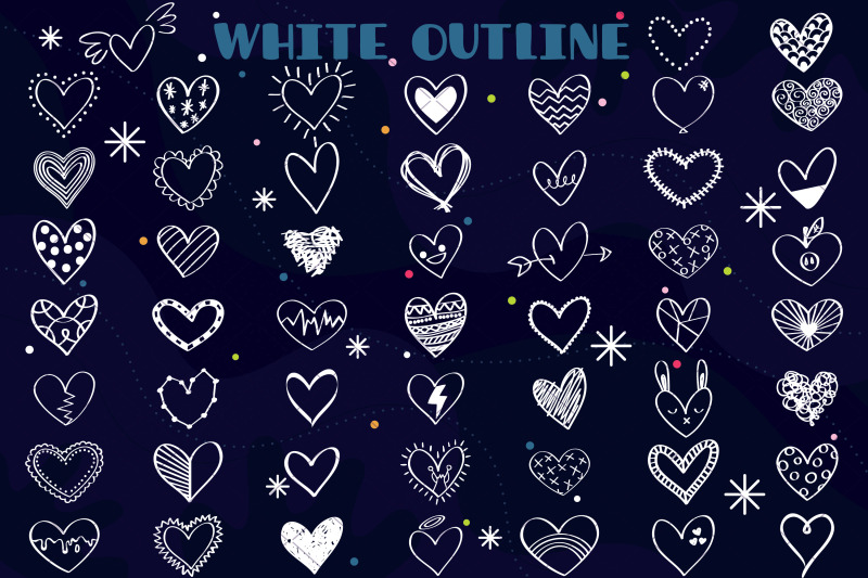 hearts-white-hand-drawn-romance-bundle-scribble-doodles