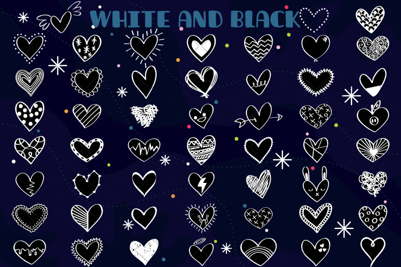 hearts-white-hand-drawn-romance-bundle-scribble-doodles