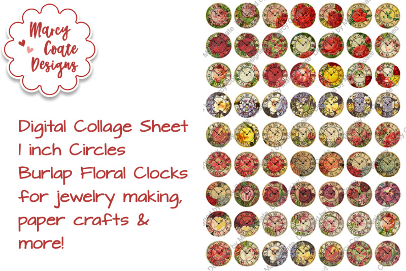 1-inch-circle-digital-sheet-burlap-floral-clocks