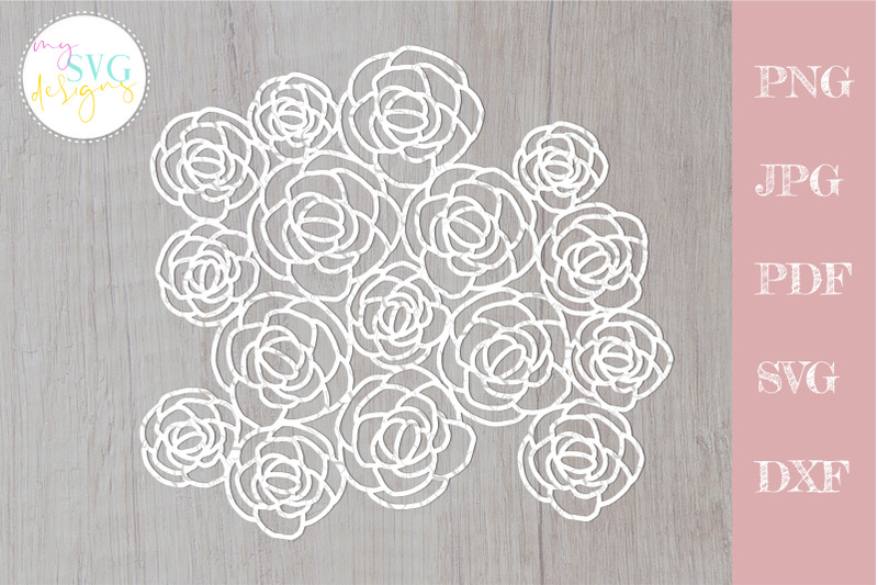 Floral lace svg, roses svg, lace pattern svg By MySVGDesigns ...