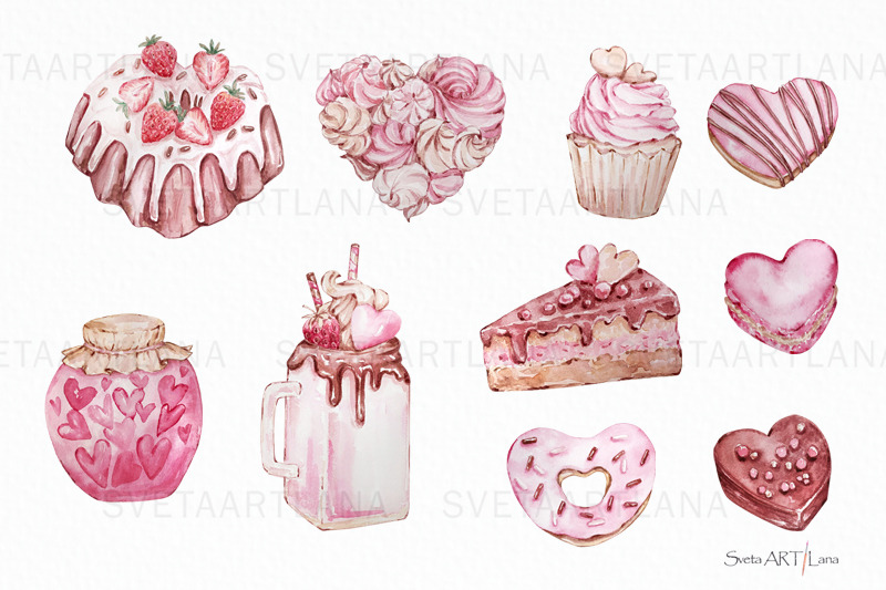 valentine-039-s-day-watercolor-clipart-candy-hearts