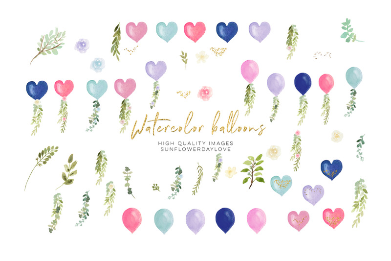 heart-balloon-watercolor-clipart-balloon-valetine-party