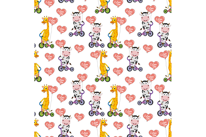 cute-cow-and-giraffe-pattern-design